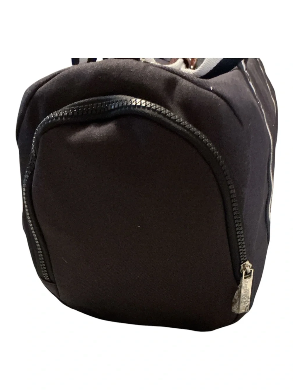 Ralph Lauren Black Canvas Duffel with White Straps